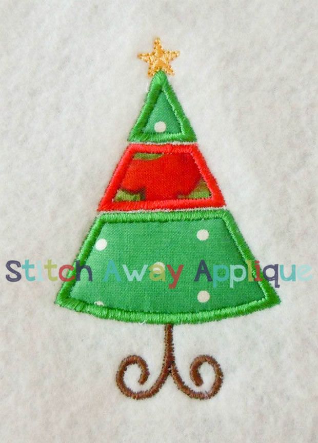 Christmas Tree 1 | Machine Embroidery Designs by JuJu/ Stitch Away Applique