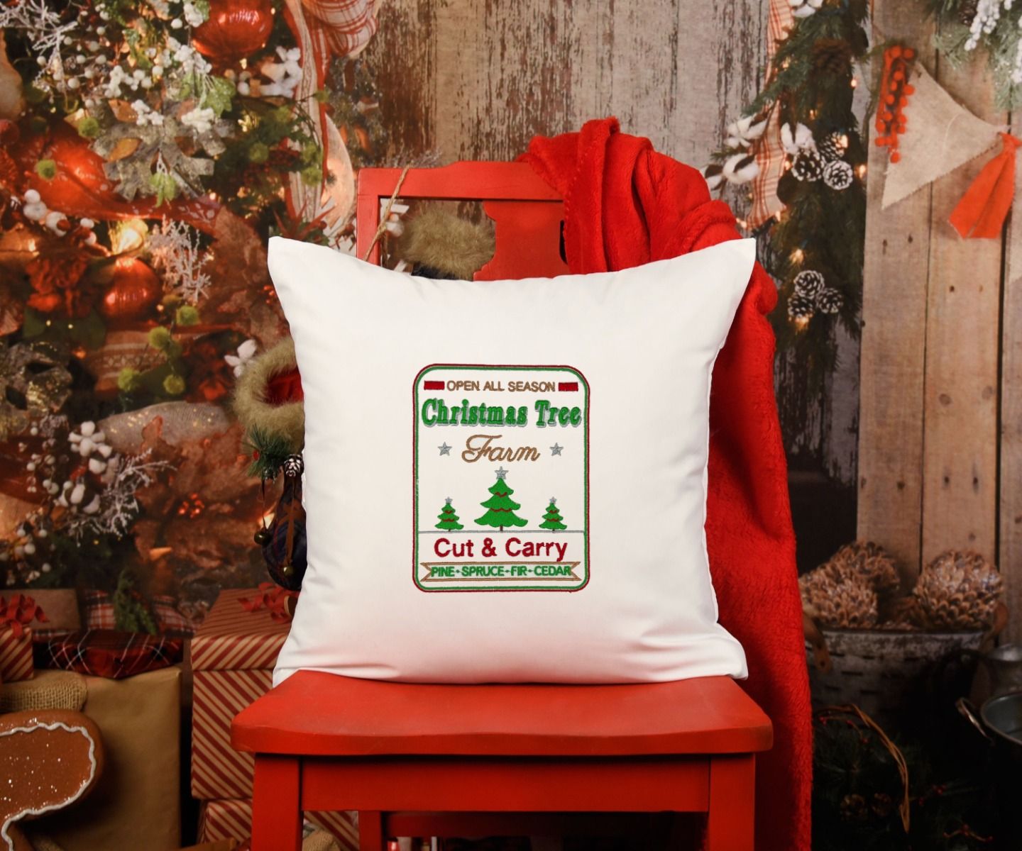 Farm Fresh Christmas 16 | Machine Embroidery Designs by JuJu