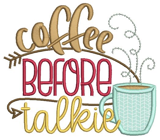 Coffee Word Art Set 1 Machine Embroidery Designs by JuJu