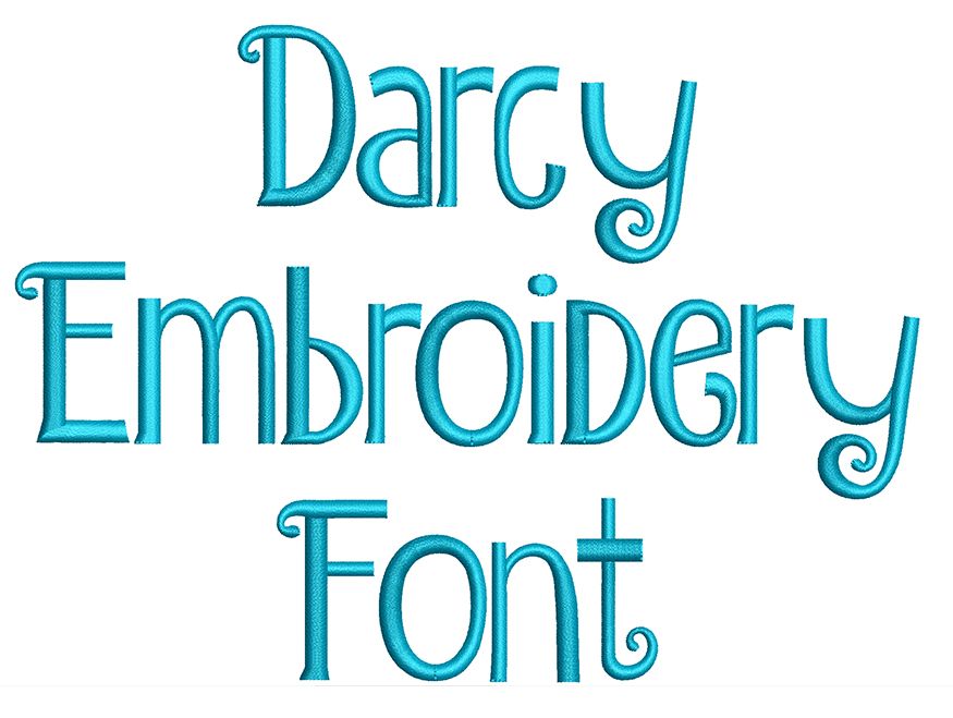 Darcy Embroidery Font | Machine Embroidery Designs by JuJu