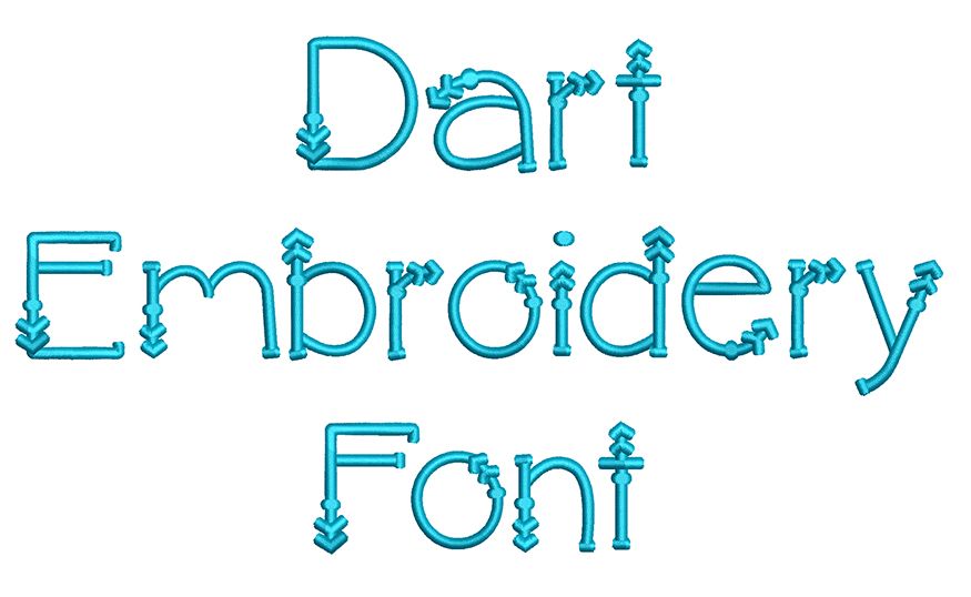 Dart Embroidery Font 