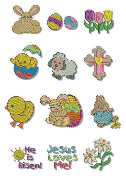 Itty Bitty Easter Spring Floral Machine Embroidery Designs | Designs by ...