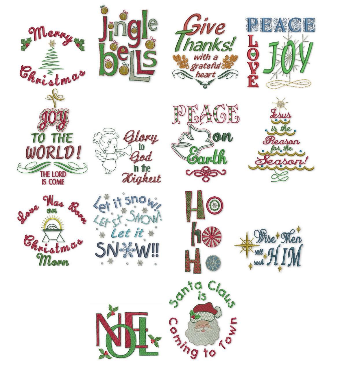 Holiday Expressions Christmas Machine Embroidery Designs | Designs by JuJu