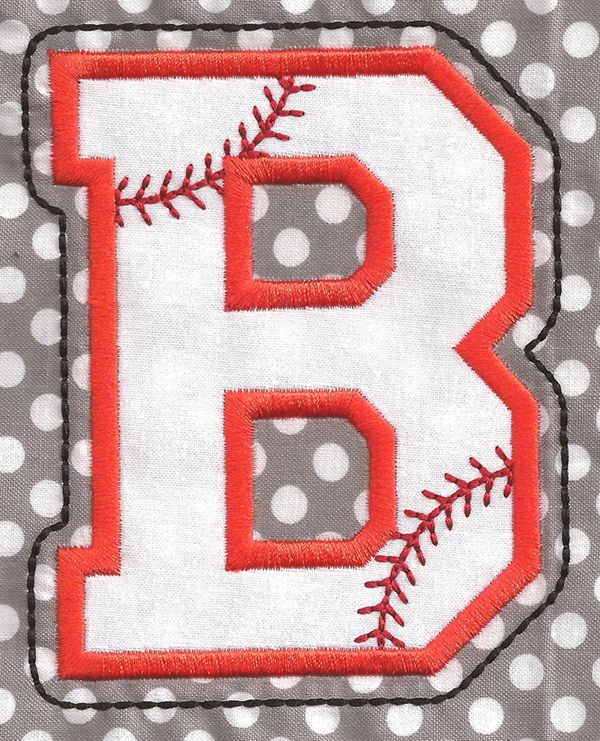 Boston Baseball Applique Embroidery Font  Apex Embroidery Designs,  Monogram Fonts & Alphabets