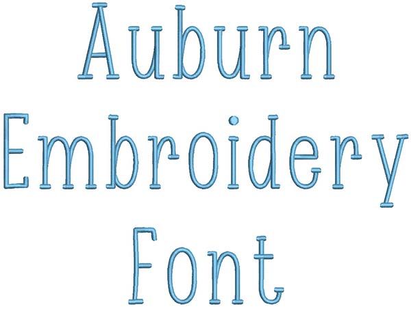 Auburn Embroidery Font | Machine Embroidery Designs by JuJu