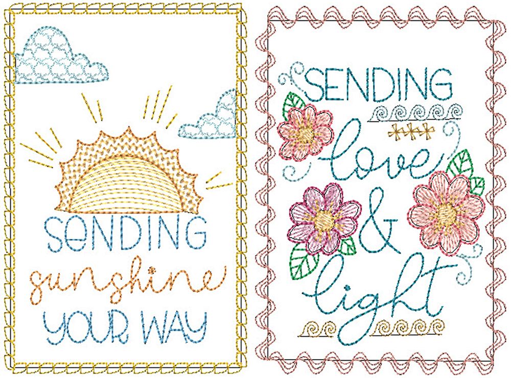 Birthday Greeting Cards 1  Machine Embroidery Designs by JuJu