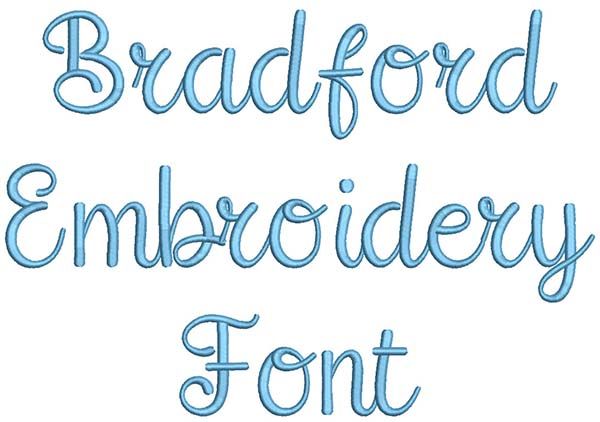 Bradford Embroidery Font | Machine Embroidery Designs by JuJu