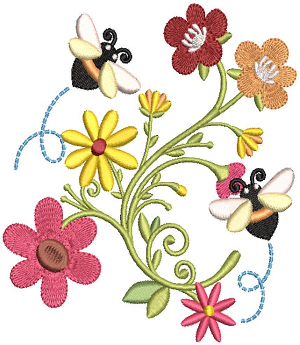 Embroidery book 181 Just Bees + Fruits + Flowers 