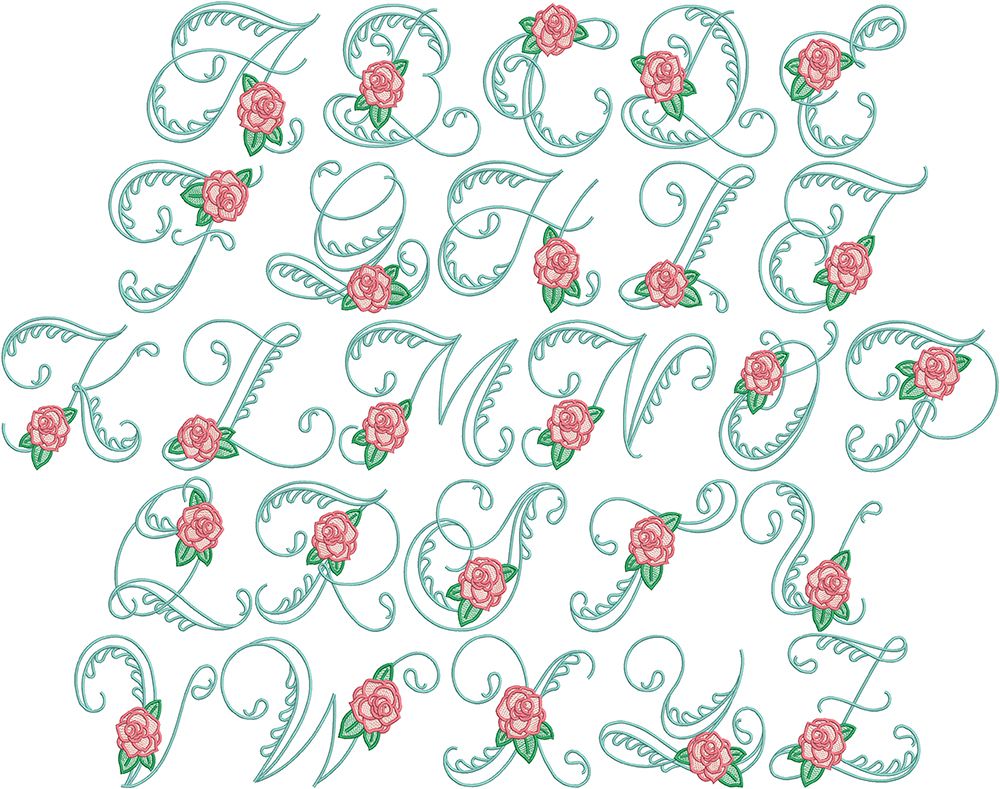 Catherine Sophia Alphabet | Machine Embroidery Designs by JuJu