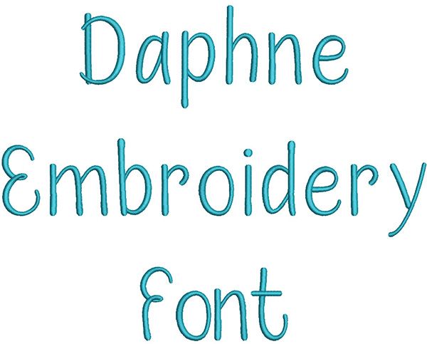 Daphne Embroidery Font | Machine Embroidery Designs by JuJu