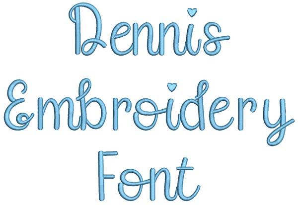 Dennis Embroidery Font | Machine Embroidery Designs by JuJu