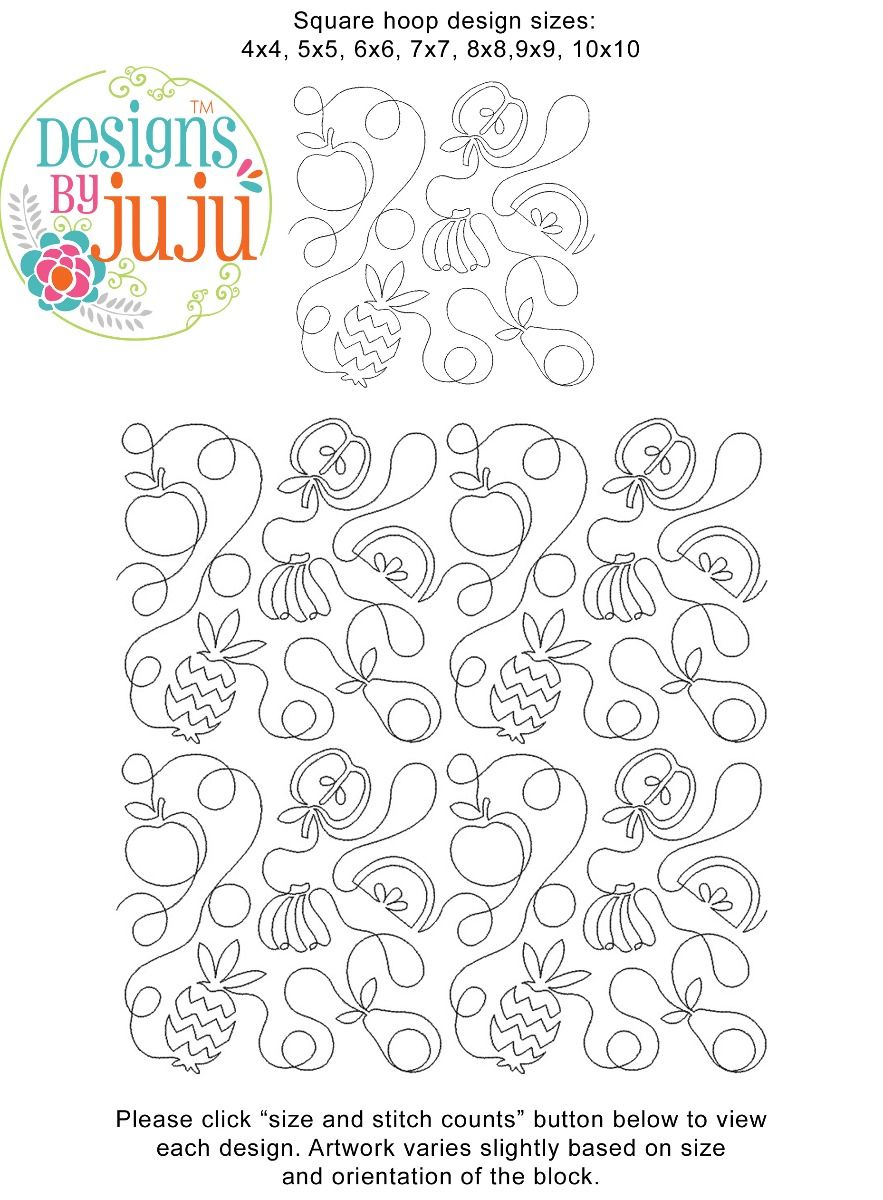 Fruit - Peel Stick and Stitch Hand Embroidery Patterns