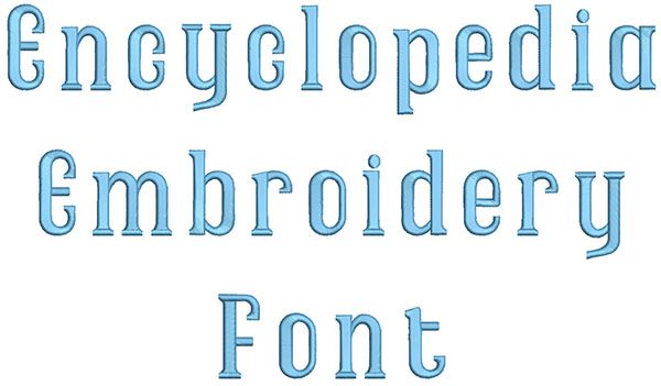 Encyclopedia Embroidery Font | Machine Embroidery Designs by JuJu