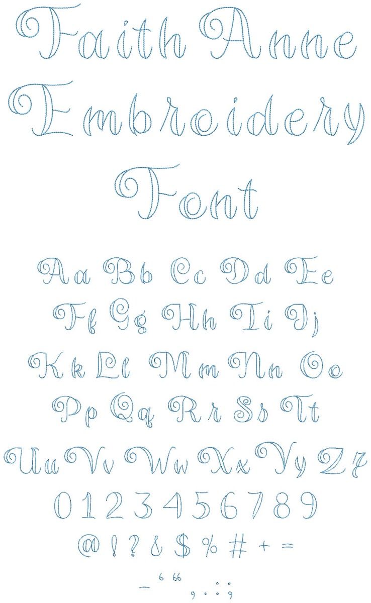 Faith Anne Embroidery Font 