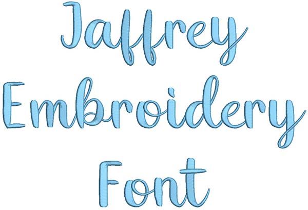 Jaffrey Embroidery Font | Machine Embroidery Designs by JuJu