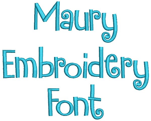 Maury Embroidery Font | Machine Embroidery Designs by JuJu