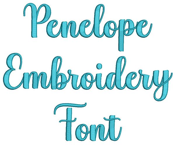 Penelope Embroidery Font | Machine Embroidery Designs by JuJu