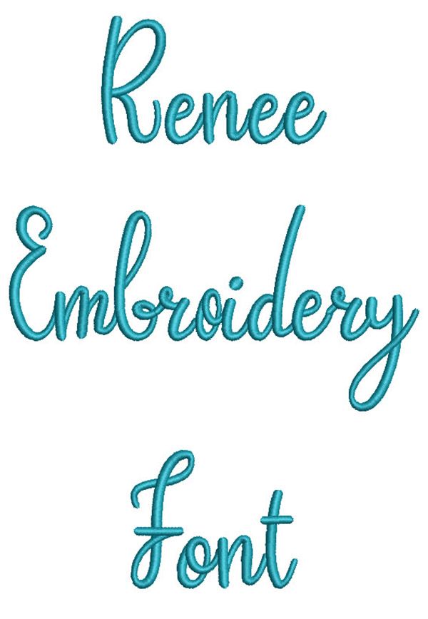 Renee Embroidery Font | Machine Embroidery Designs by JuJu