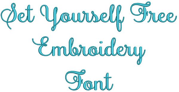 Set Yourself Free Embroidery Font Machine Embroidery Designs by JuJu