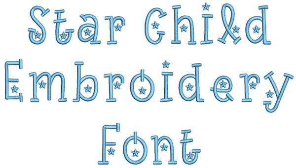 Star Font Embroidery Font