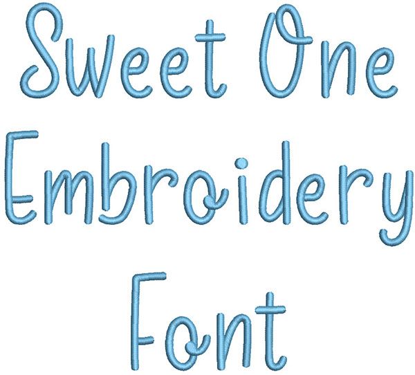 Sweet One Embroidery Font | Machine Embroidery Designs by JuJu