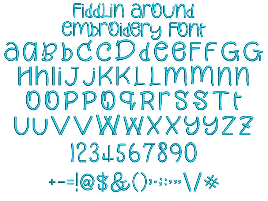 Fiddlin Around Embroidery Font | Machine Embroidery Designs by JuJu