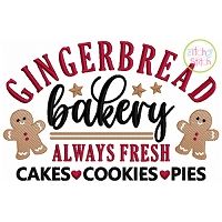 Gingerbread Bakery Always Fresh Embroidery | Machine Embroidery Designs ...