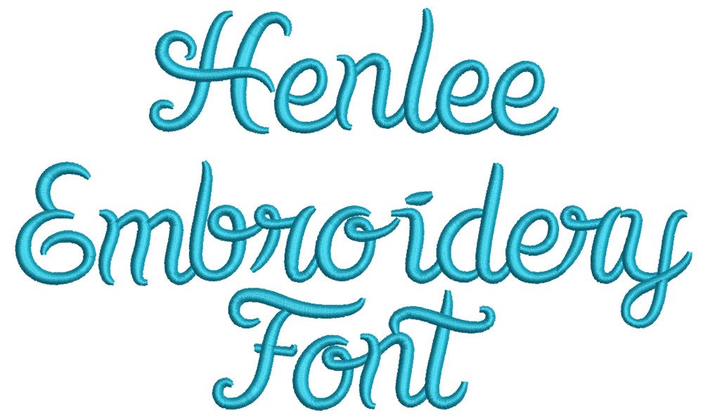 Henlee Embroidery Font Machine Embroidery Designs by JuJu