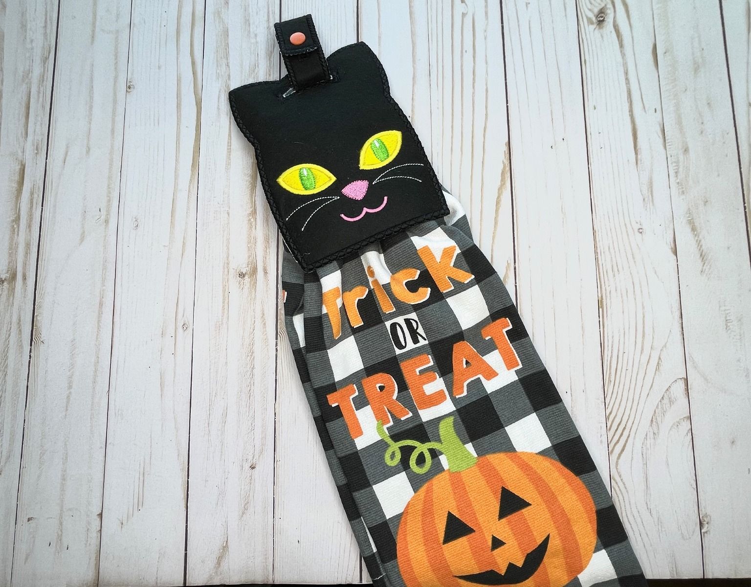 Halloween Kitchen Towel Set, Trick or Treat Towel, Jack O Lantern