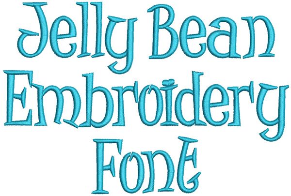 Jelly Bean Embroidery Font | Machine Embroidery Designs by JuJu