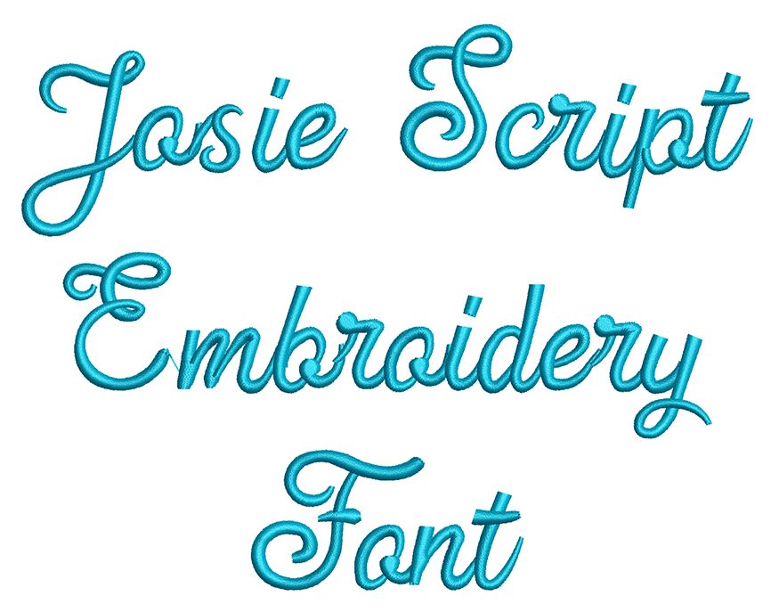 Josie Script Embroidery Font | Machine Embroidery Designs by JuJu