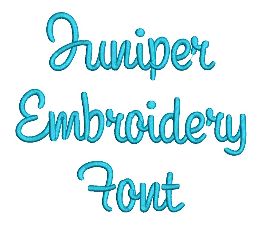 Juniper Embroidery Font 