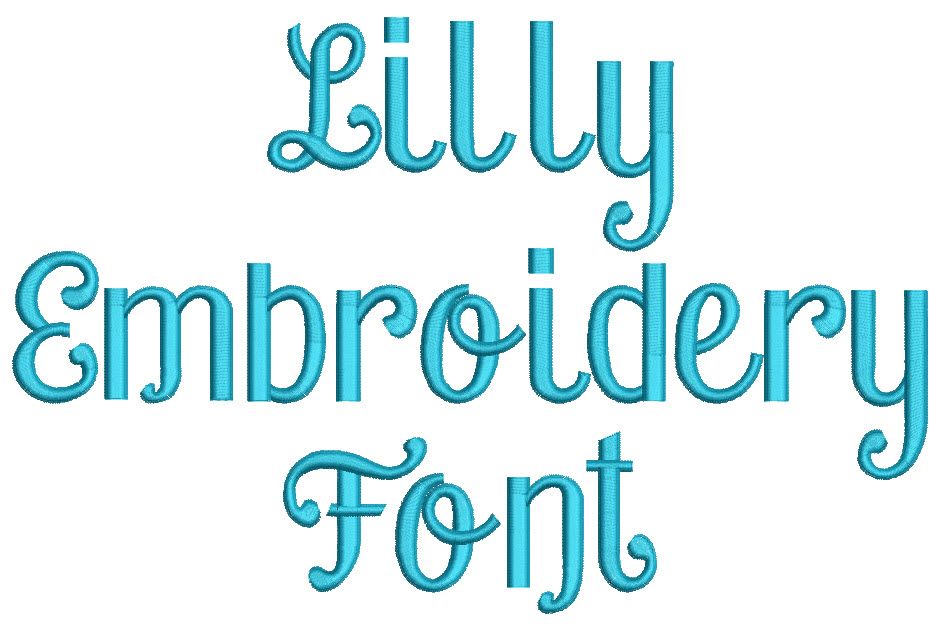 Lilly Embroidery Font Monogram Alphabet Machine Embroidery Designs by JuJu