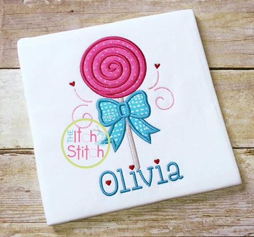 Lollipop Applique Design. Lollipop Embroidery Design. Lollipop 