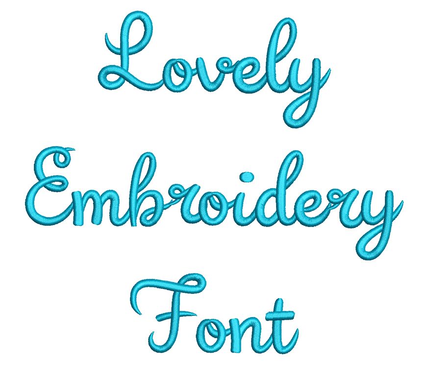 Lovely Script Embroidery Font | Machine Embroidery Designs by JuJu