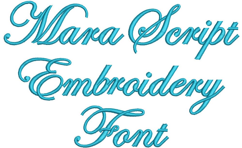 Mara Script Embroidery Font Machine Embroidery Designs by JuJu