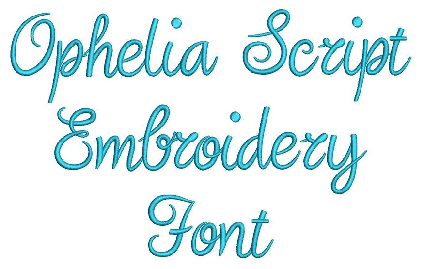 Ophelia Script Embroidery Font | Machine Embroidery Designs by JuJu