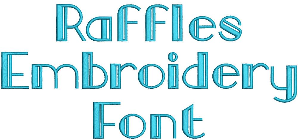 Raffles Embroidery Font Machine Embroidery Designs by JuJu