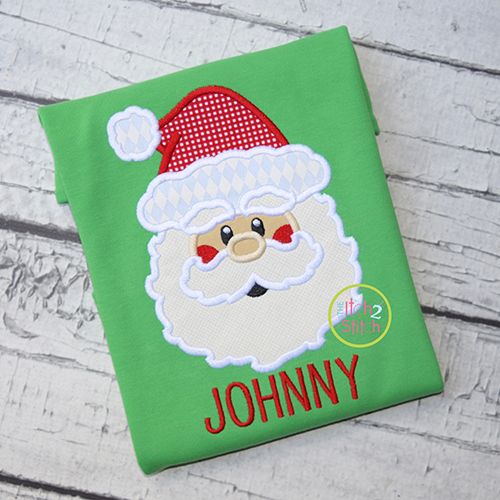 Santa Face 2 Applique | Machine Embroidery Designs by JuJu