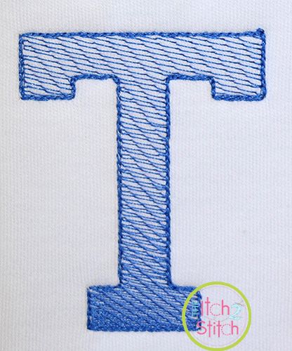 Stacked Serif Sketch Embroidery Monogram Font | Machine Embroidery ...