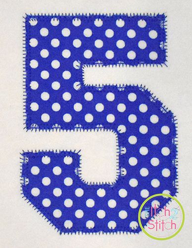 Varsity Numbers Applique | Machine Embroidery Designs by JuJu