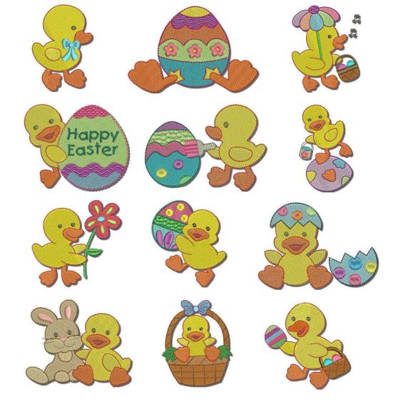 Easter Ducks Eggs Machine Embroidery Designs | Designs by JuJu