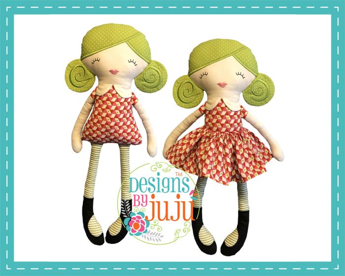 Isabella Doll | Machine Embroidery Designs by JuJu