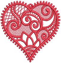 Free Standing Lace Hearts 3 | Machine Embroidery Designs by JuJu