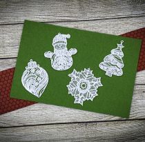 Free Standing Lace Christmas Bookmarks Digital Embroidery Machine