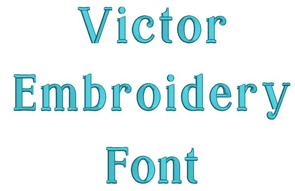 Victor Embroidery Font | Machine Embroidery Designs by JuJu