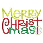 Merry Christmas Word Art Embroidery | Machine Embroidery Designs by JuJu