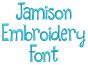 Jamison Embroidery Font | Machine Embroidery Designs by JuJu