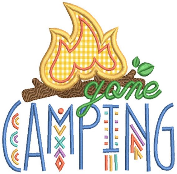 Camping Word Art 2 Machine Embroidery Designs By JuJu