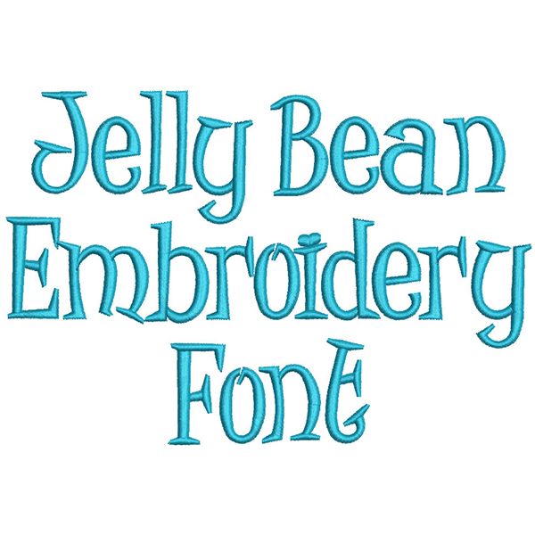 Jelly Bean Embroidery Font | Machine Embroidery Designs by JuJu